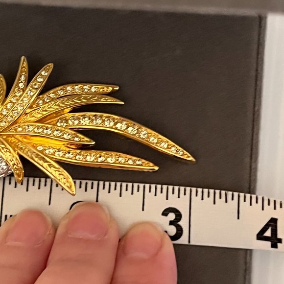 NWOT Vintage Nolan Miller Jonquil & Crystal Bird Pin - Picture 5 of 7